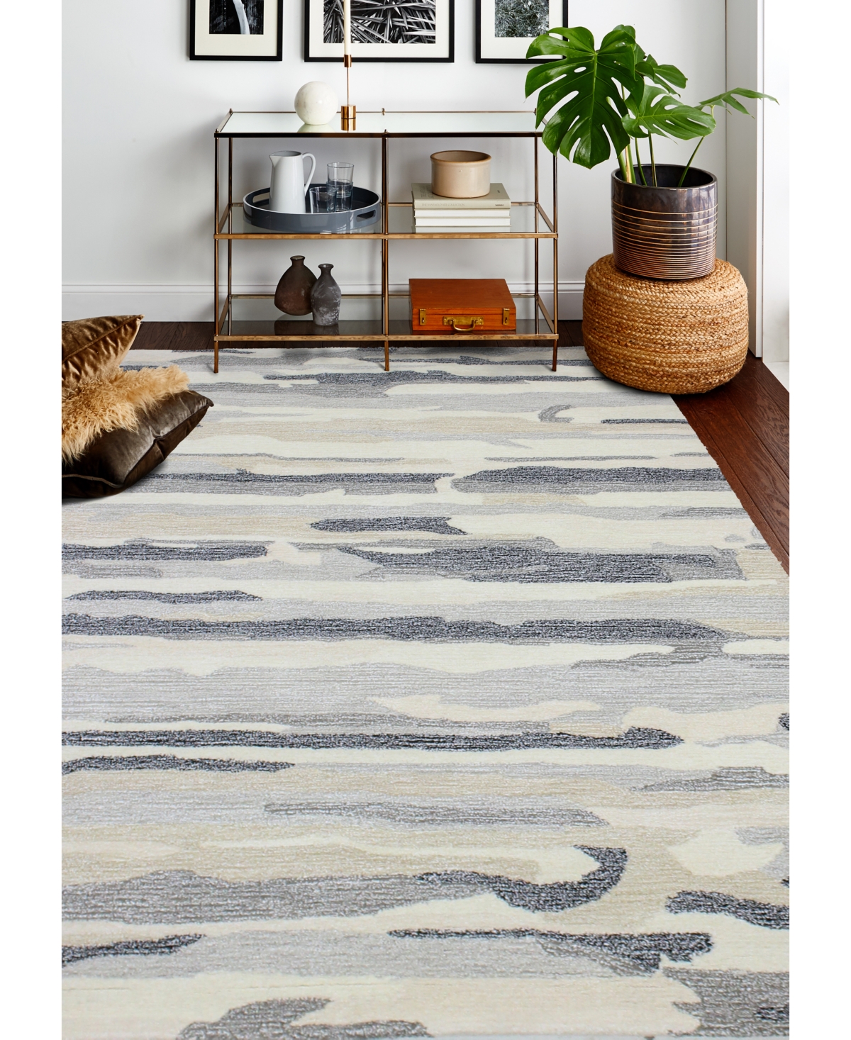 Bb Rugs Elements Elm-227 Area Rug -Black