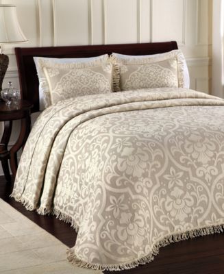 Lamont All Over Brocade Queen Bedspread - Quilts & Bedspreads - Bed ...
