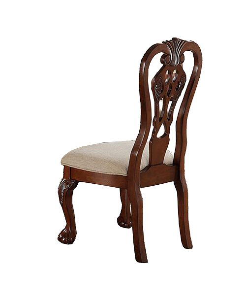 Benzara Traditional Rubber Wood Side Chairs Set Of 2 & Reviews