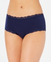 Jenni Women's Lace Trim Hipster Underwear, Created for Macy's - Navy Sea