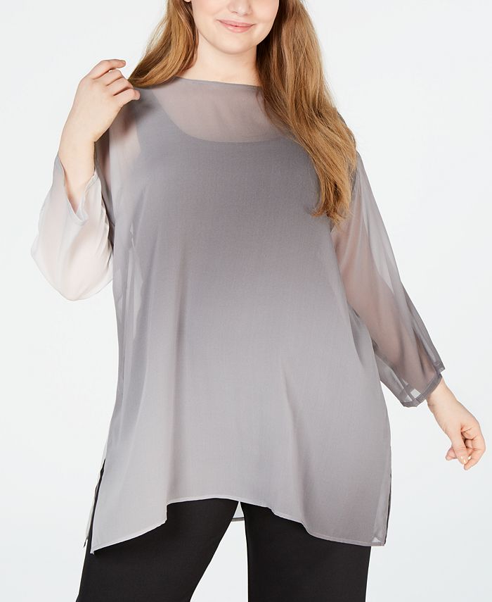 Eileen Fisher Plus Size Silk Tunic Macy's