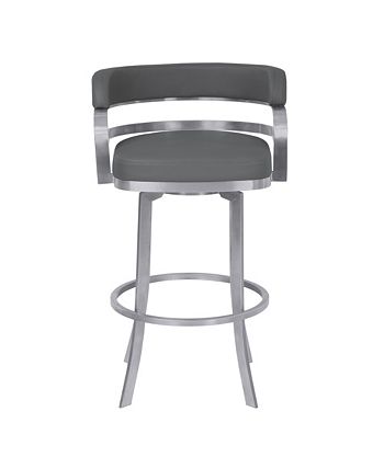 Armen Living - Prinz 30" Swivel Barstool, Quick Ship