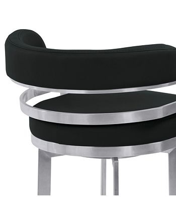 Armen Living - Prinz 30" Swivel Barstool, Quick Ship