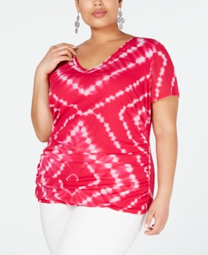 UPC 732996000152 product image for I.n.c. Plus Size Tie-Dye T-Shirt, Created for Macy's | upcitemdb.com