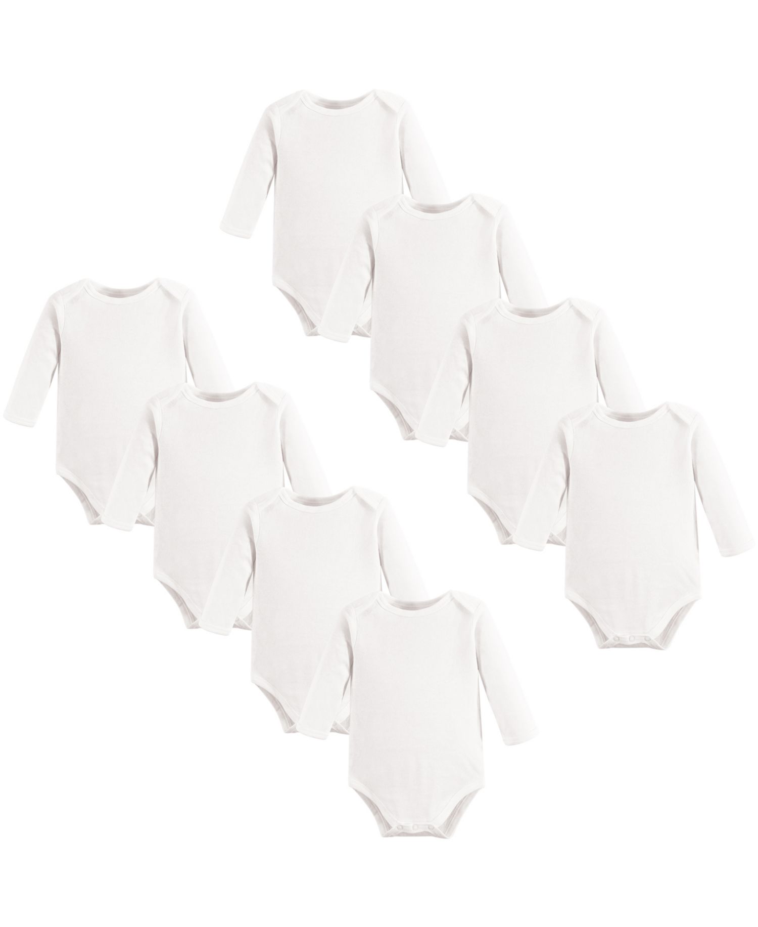 8Pk Long Sleeve Natural Bodysuits