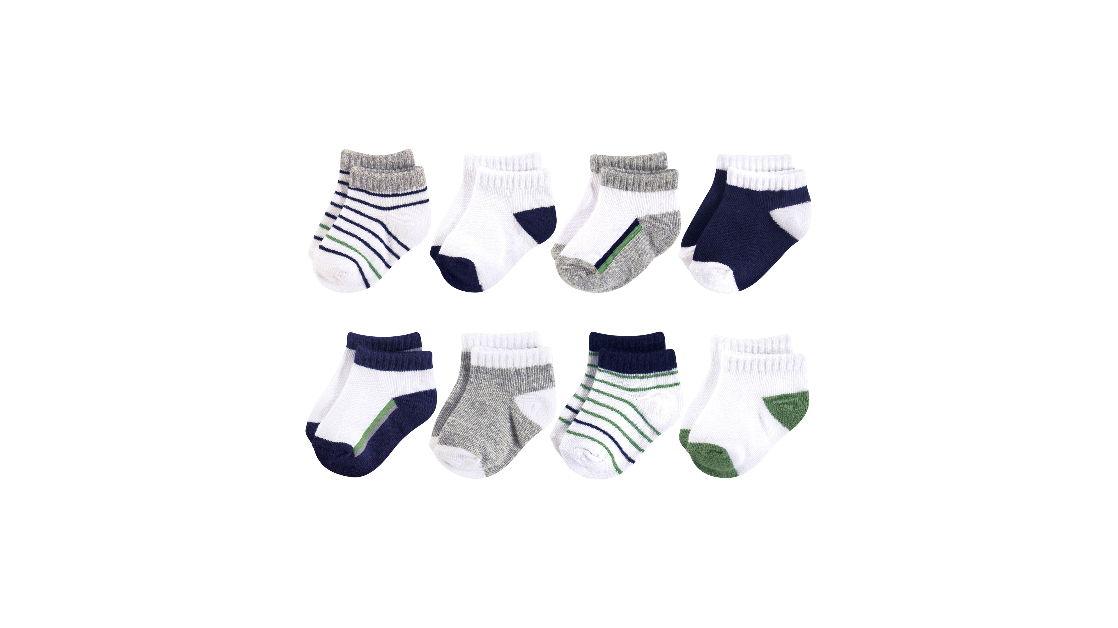 Yoga Sprout Baby Girls Socks, Light Pink Navy, 0-6 Months
