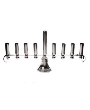 Classic Touch Stainless Steel Menorah In Black