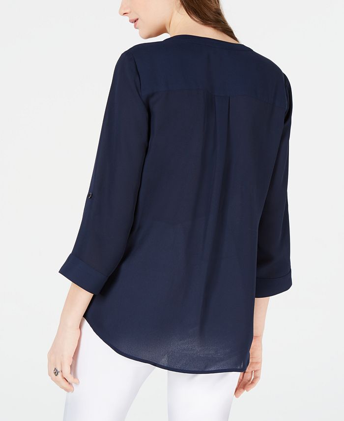 KIM | HALF ZIP BLOUSE main image 0