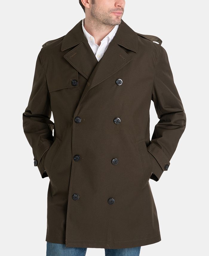 London Fog Men's Modern-Fit Fraser Double Breasted All Weather Coat ...