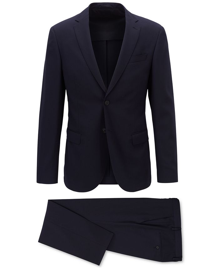 Hugo Boss BOSS Men's Slim Fit Micro-Patterned Virgin Wool Suit - Macy's