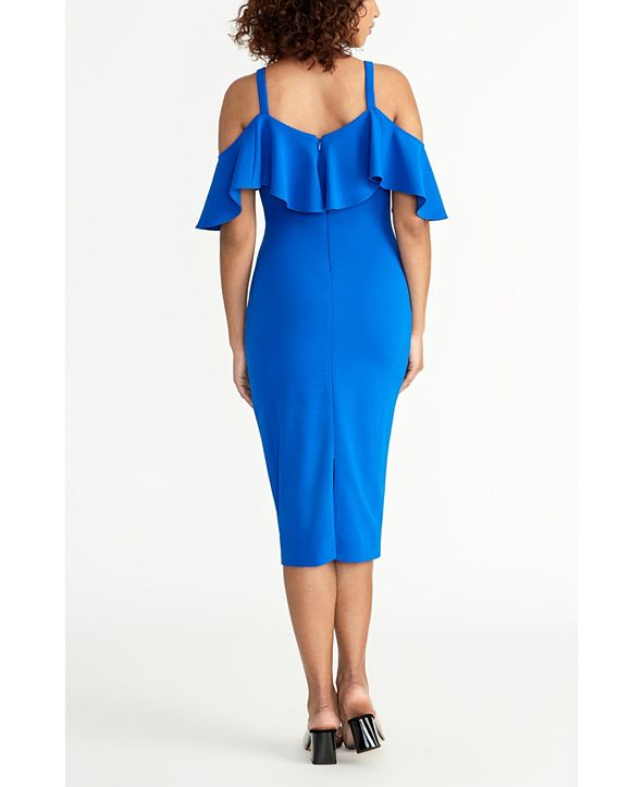 RACHEL Rachel Roy Off The Shoulder VNeck Ruffle Dress & Reviews