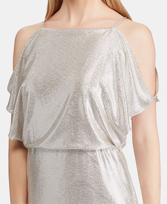 Lauren ralph lauren cold shoulder gown