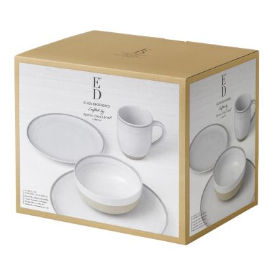 ED Ellen Degeneres Crafted by Royal Doulton Brushed Glaze 16 Pc Dinnerware Set