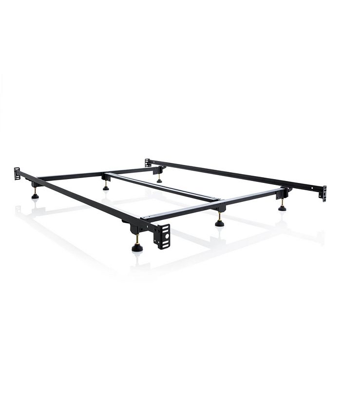Queen metal bed sale rails with hooks
