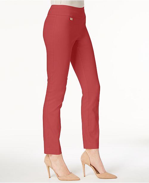 Alfani Petite Tummy-Control Pull-On Skinny Pants, Created for Macy's ...