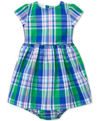 ralph lauren baby girl tartan dress