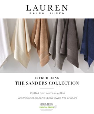 Sanders Solid Antimicrobial Cotton Bath Towel, 30 x 56