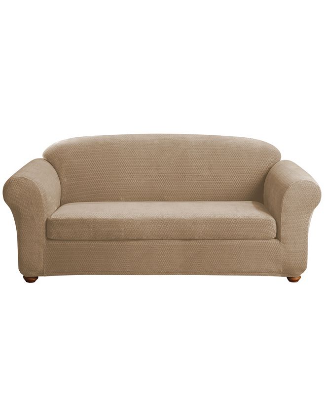 Sure Fit Stretch Royal Diamond 2Piece Sofa Slipcover & Reviews