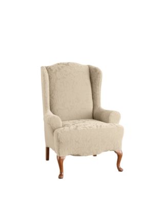 Sure Fit - Slipcovers, Stretch Jacquard Damask Wing Chair