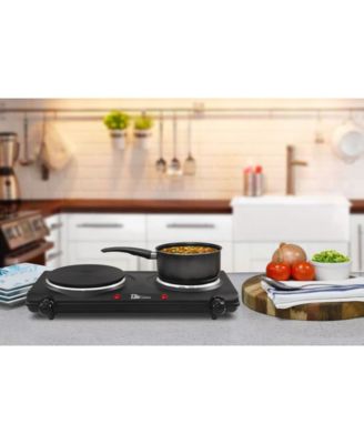 elite double burner hot plate