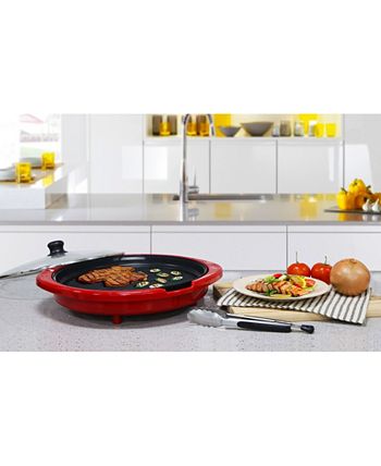 Elite Gourmet Elite Cuisine 13 inch Smokeless Indoor Electric BBQ Nonstick  Grill, Dishwasher Safe - Macy's