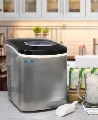 Elite Gourmet Mr. Freeze Stainless Steel Portable Ice Maker