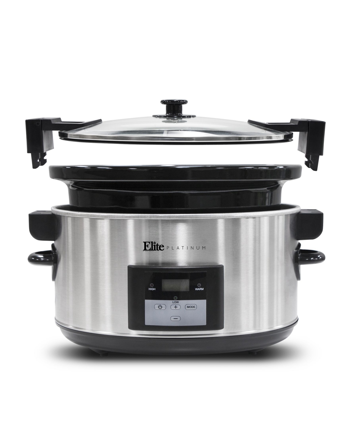 Elite PlatinumProgrammable Slow Cooker with locking lid - Stainless Steel