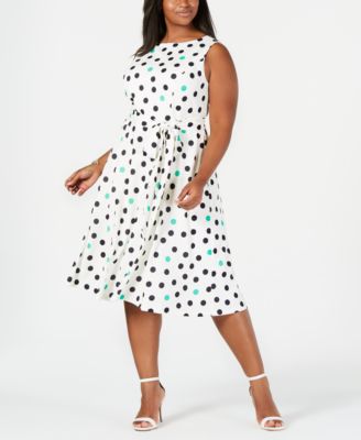 Jessica Howard Polka Dot Tea Length Dress