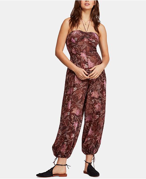 Free People Iris Cotton Halter Jumpsuit Reviews Pants