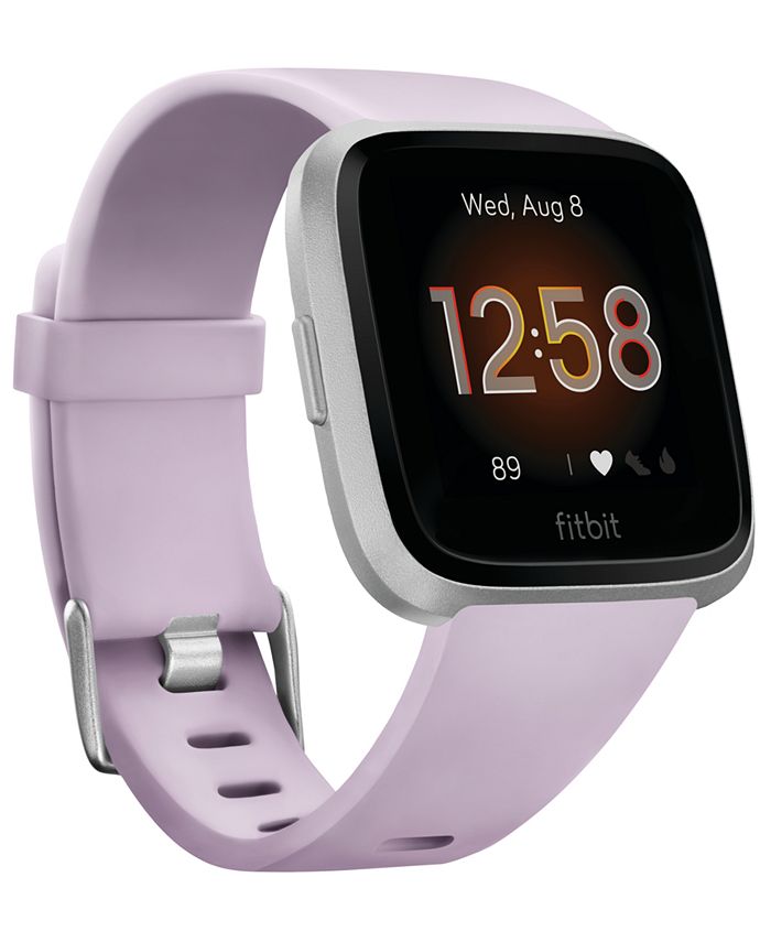 Fitbit Versa Lite Lilac Strap Smart Watch 39mm & Reviews - Macy's