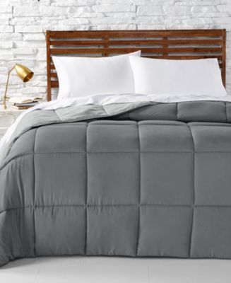 Martha outlet Stewart Plaid Reversible Down Alternative Full Queen Comforter Gray $120