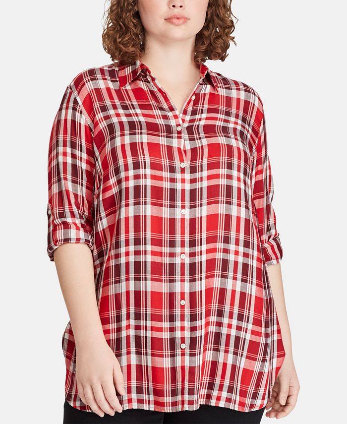 Lauren Ralph Lauren Plus Size ButtonDown Shirt Macy's