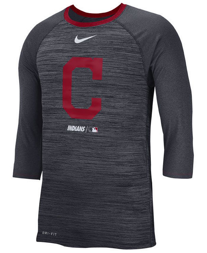 Nike Men's Cleveland Indians Velocity Raglan T-Shirt & Reviews - Sports ...