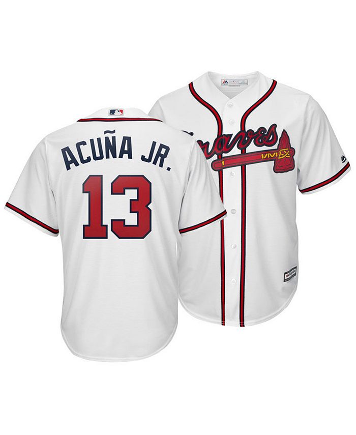 Majestic, Shirts, Atlanta Braves Majestic Ronald Acuna Jr Jersey