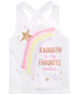 Epic Threads - Little Girls Rainbow-Print Tank Top