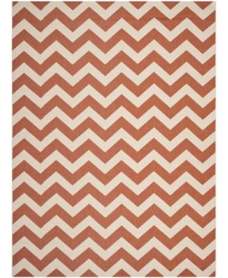 Courtyard CY6244 Terracotta and Beige 8' x 11' Outdoor Area Rug