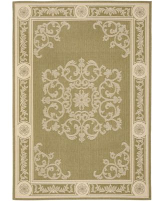 Courtyard CY2914 Olive and Natural 8' x 11' Outdoor Area Rug
