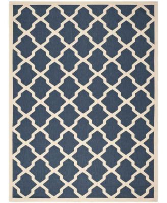 Courtyard CY6903 Navy and Beige 8' x 11' Sisal Weave Outdoor Area Rug