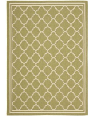 Courtyard CY6918 Green and Beige 8' x 11' Outdoor Area Rug