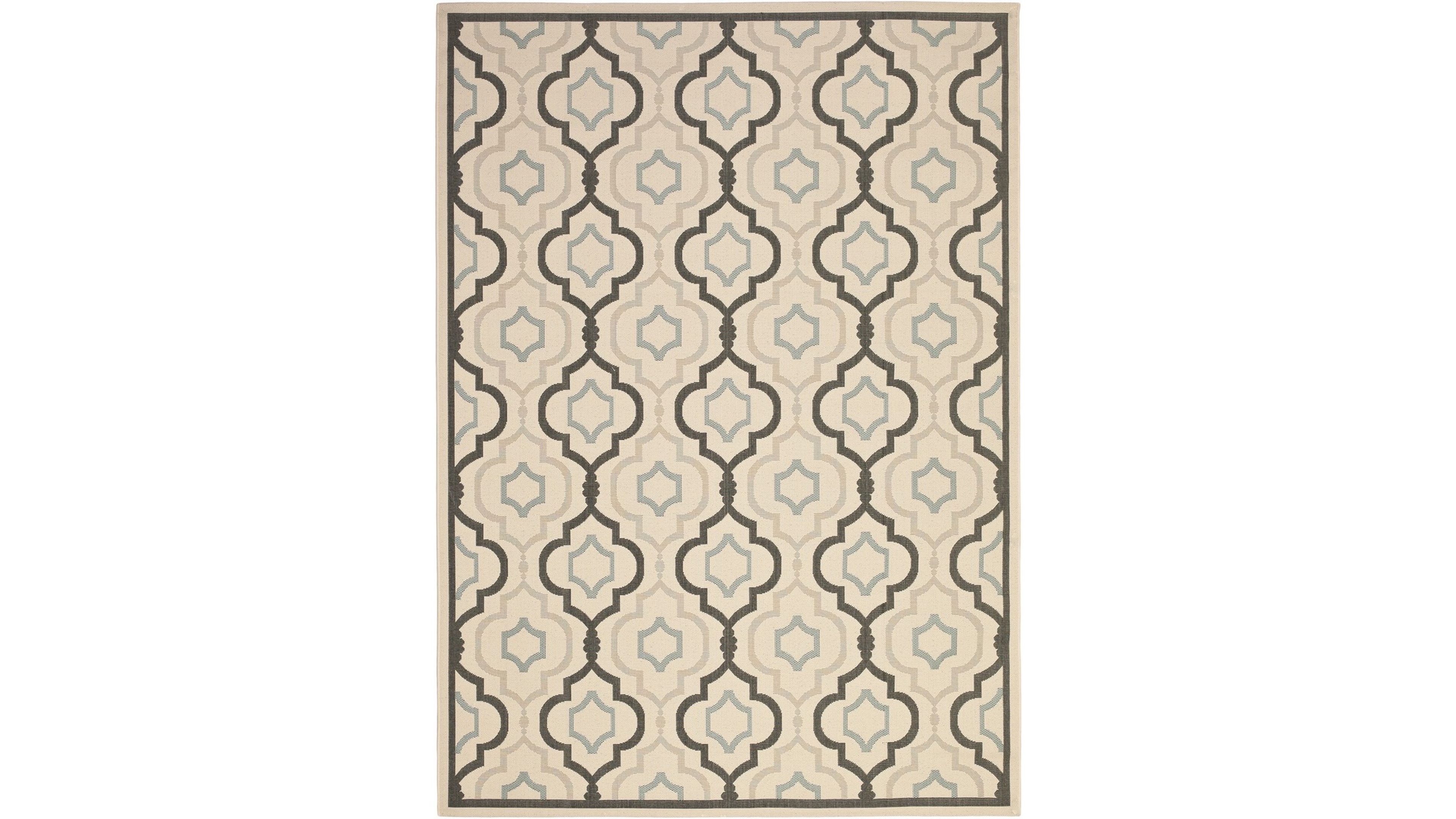 Safavieh Courtyard CY7938 Beige and Black 8' x 11' Outdoor Area Rug