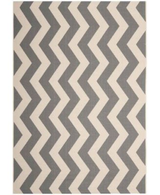 Courtyard CY6245 Gray and Beige 5'3" x 7'7" Sisal Weave Outdoor Area Rug