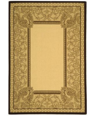 Courtyard CY2965 Natural and Chocolate 8' x 11' Outdoor Area Rug