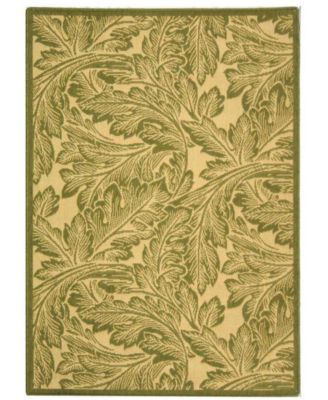 Courtyard CY2996 Natural and Olive 8' x 11' Outdoor Area Rug