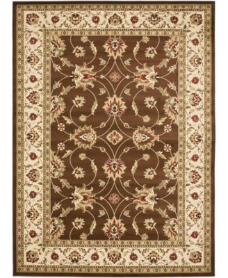 Lyndhurst LNH553 Brown and Ivory 8' x 11' Area Rug