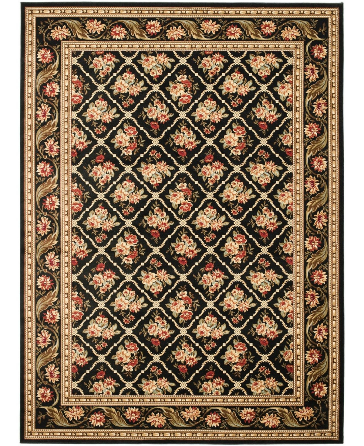 Safavieh Lyndhurst Black 8'9in x 12' Area Rug - Black Grou