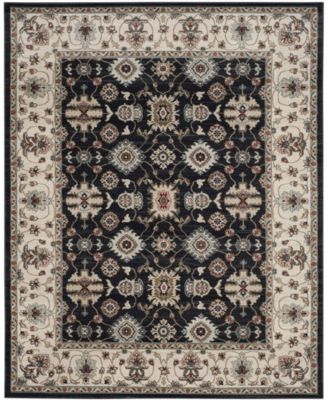 Lyndhurst LNH332 Navy and Creme 8' x 10' Area Rug