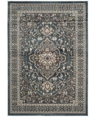 Lyndhurst LNH338 Teal and Gray 5'3" x 7'6" Area Rug