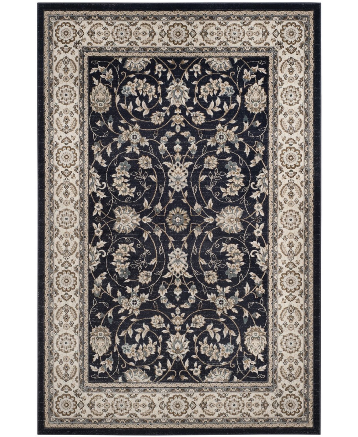 Safavieh Lyndhurst Anthracite and Cream 9' x 12' Area Rug - Grey Group