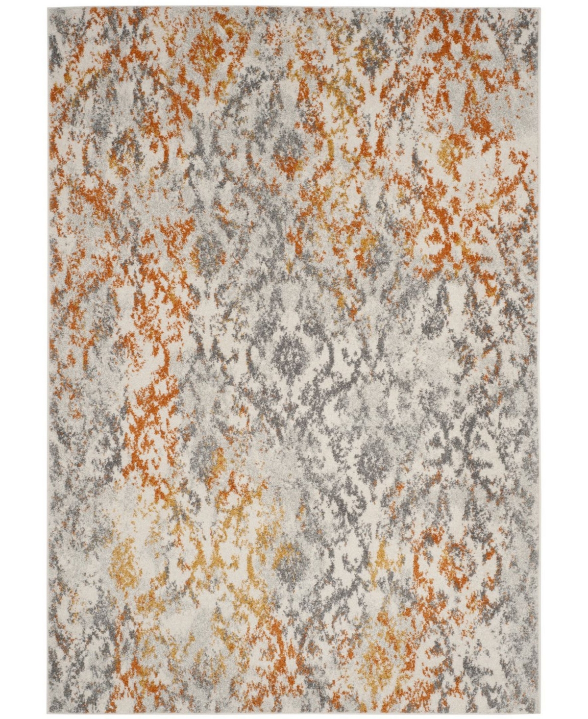 Safavieh Madison MAD608K Cream and Orange 10' x 14' Area Rug - Cream