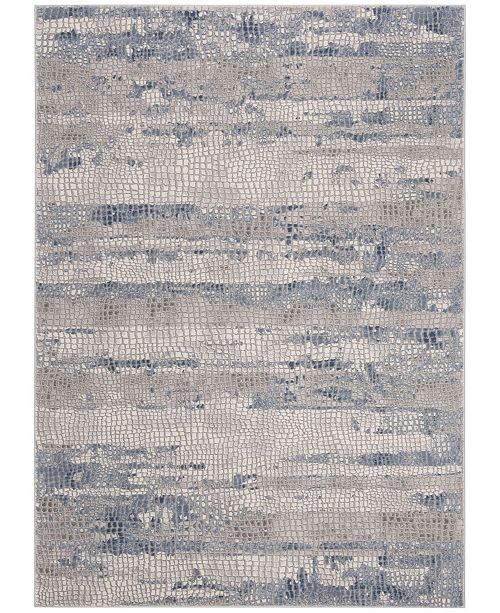 Safavieh Meadow Gray And Navy 6 7 X 9 Area Rug Reviews Rugs Macy S